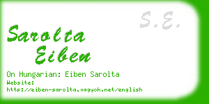 sarolta eiben business card